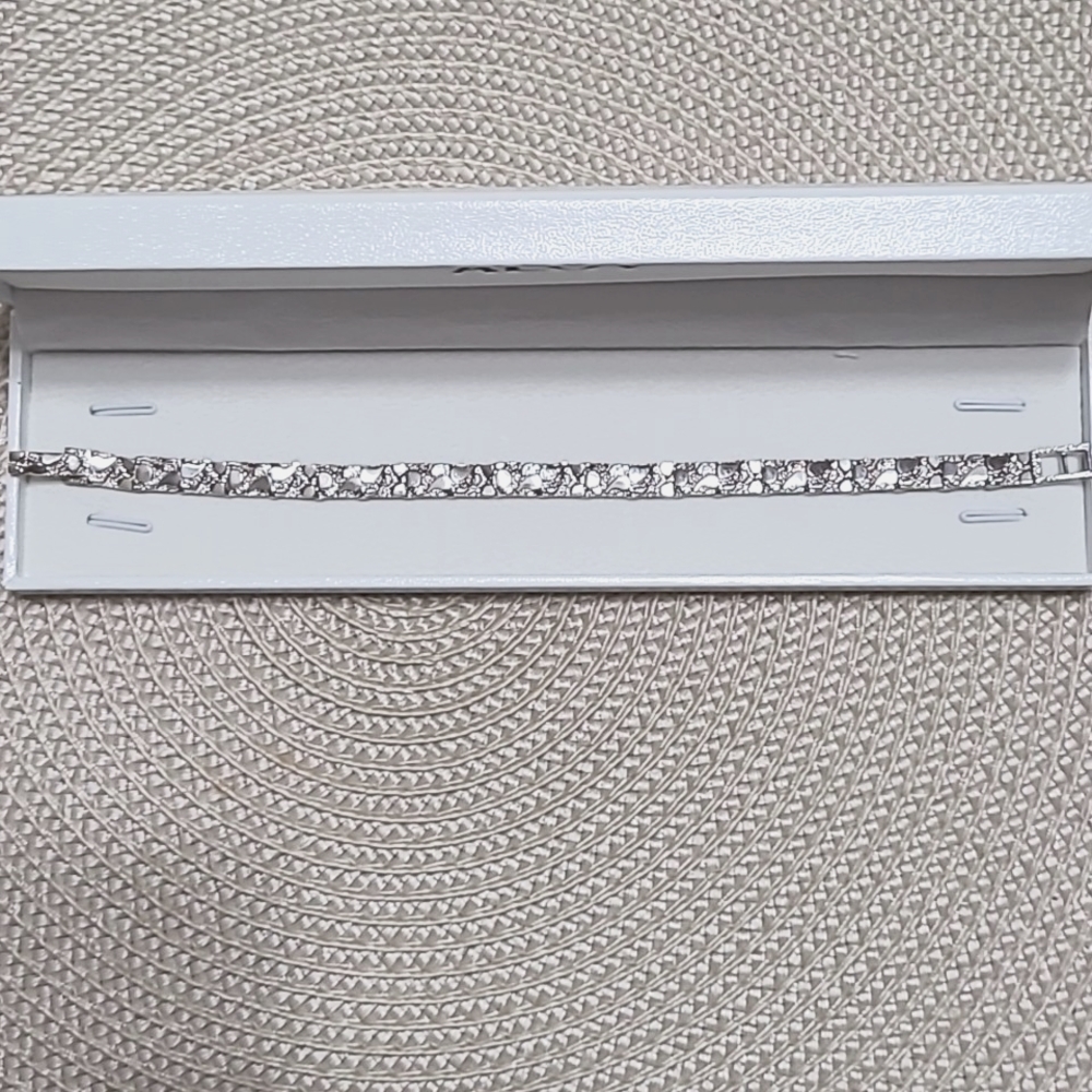 925 Sterling Silver Nugget Bracelet-EUC